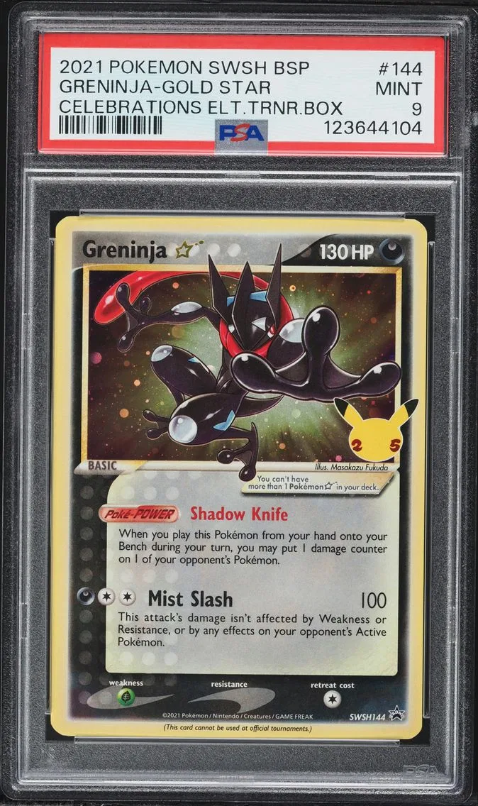 2021 #144 Greninja-Gold Star PSA 9 Swsh Black Star Promo Pokemon