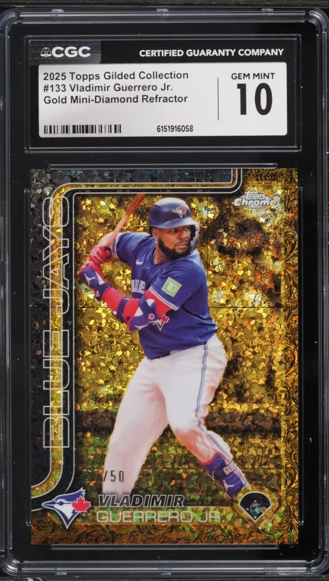 2025 Topps Chrome Gilded Collection Gold Mini-Diamond Ref. Vladimir Guerrero Jr. /50 CGC 10