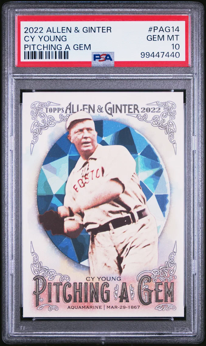 2022 #PAG14 Cy Young PSA 10 Topps Allen & Ginter Pitching A Gem