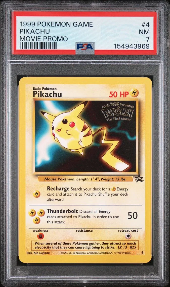 1999 #4 Pikachu PSA 7 Game Movie