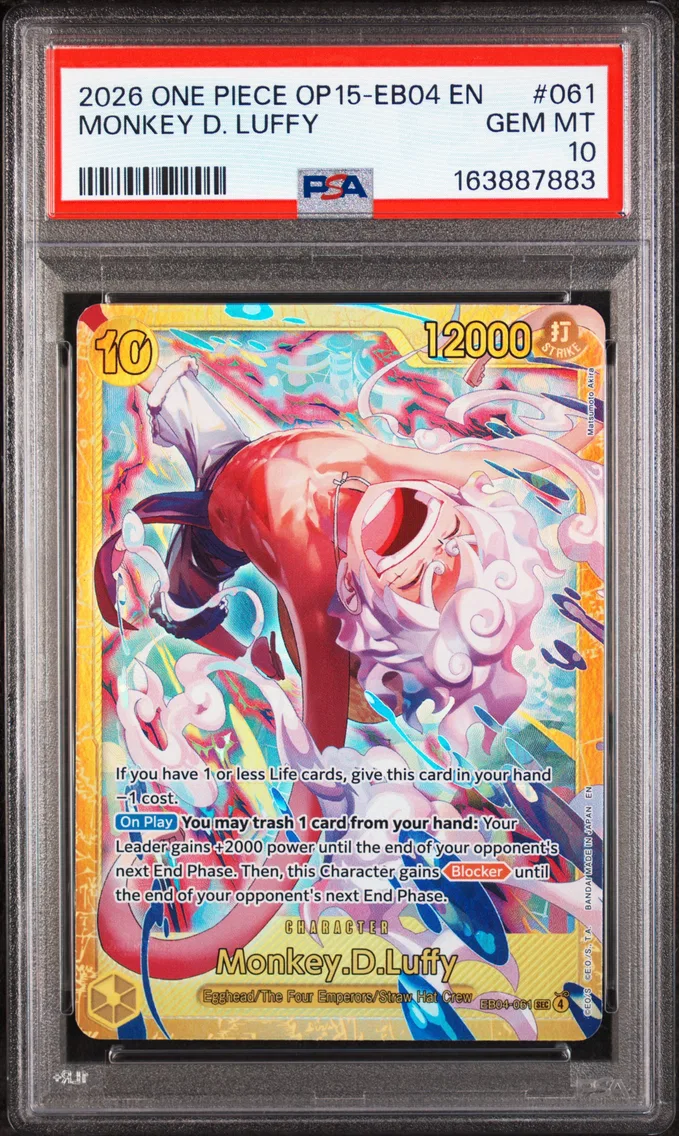 2026 #061 Monkey D. Luffy PSA 10 One Piece OP15-EB04-Adventure on Kami's Island