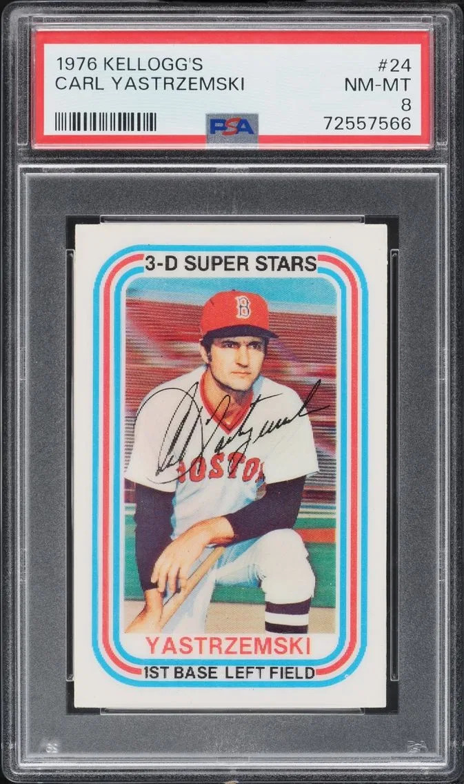 1976 #24 Carl Yastrzemski PSA 8 Kellogg's