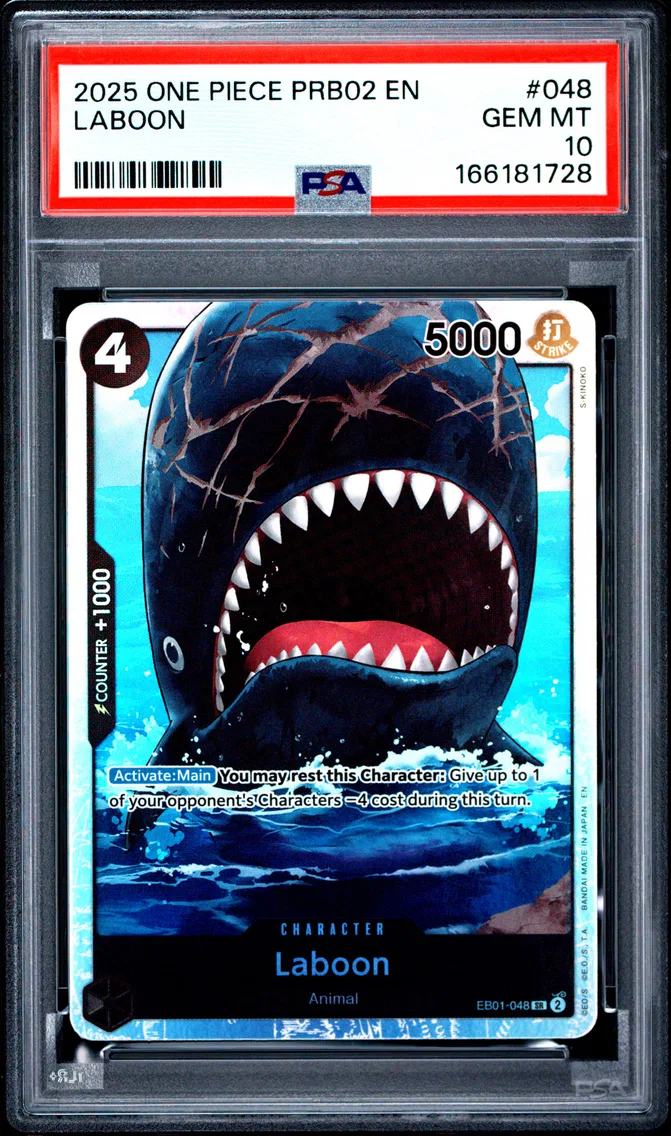 2025 #048 Laboon PSA 10 One Piece PRB02-Premium Booster -One Piece Card the Best- Vol.2