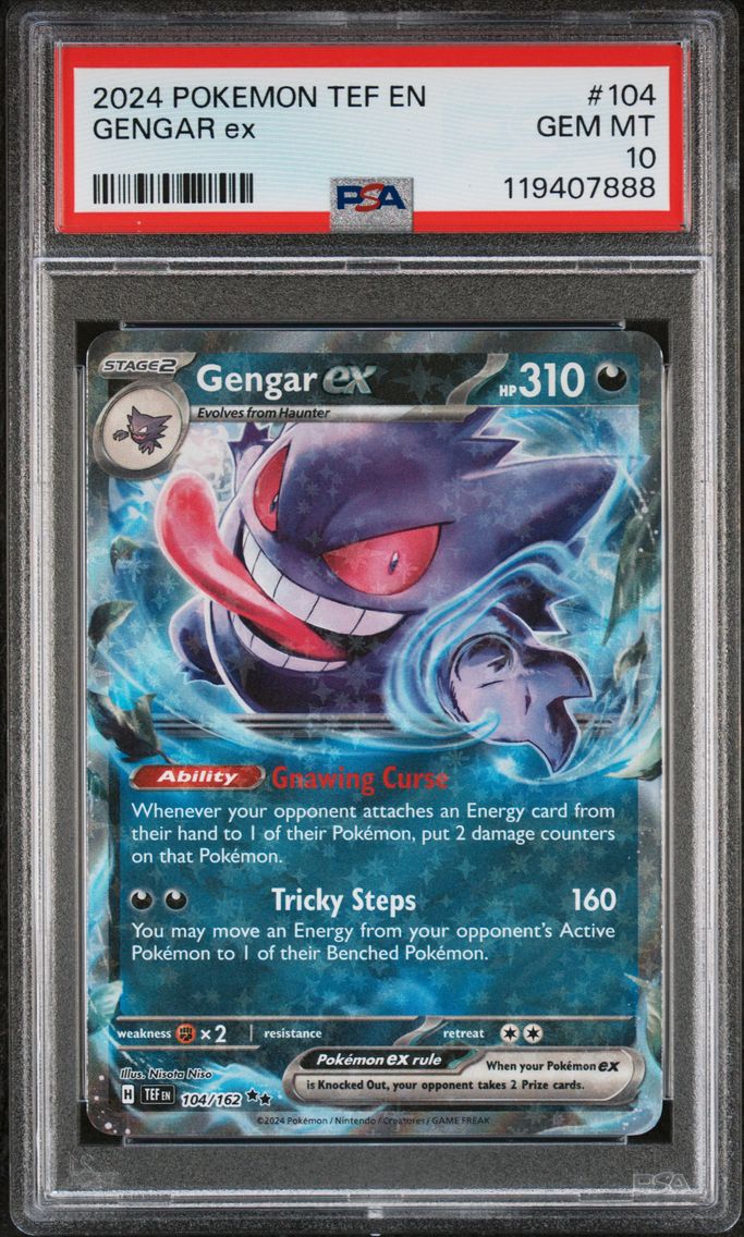 2024 #104 Gengar EX PSA 10 Tef EN-Temporal Forces Pokemon