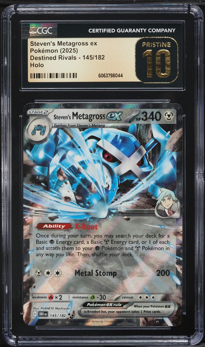 2025 #145 Steven's Metagross ex CGC 10 Pristine Destined Rivals - DRI EN - English Pokemon