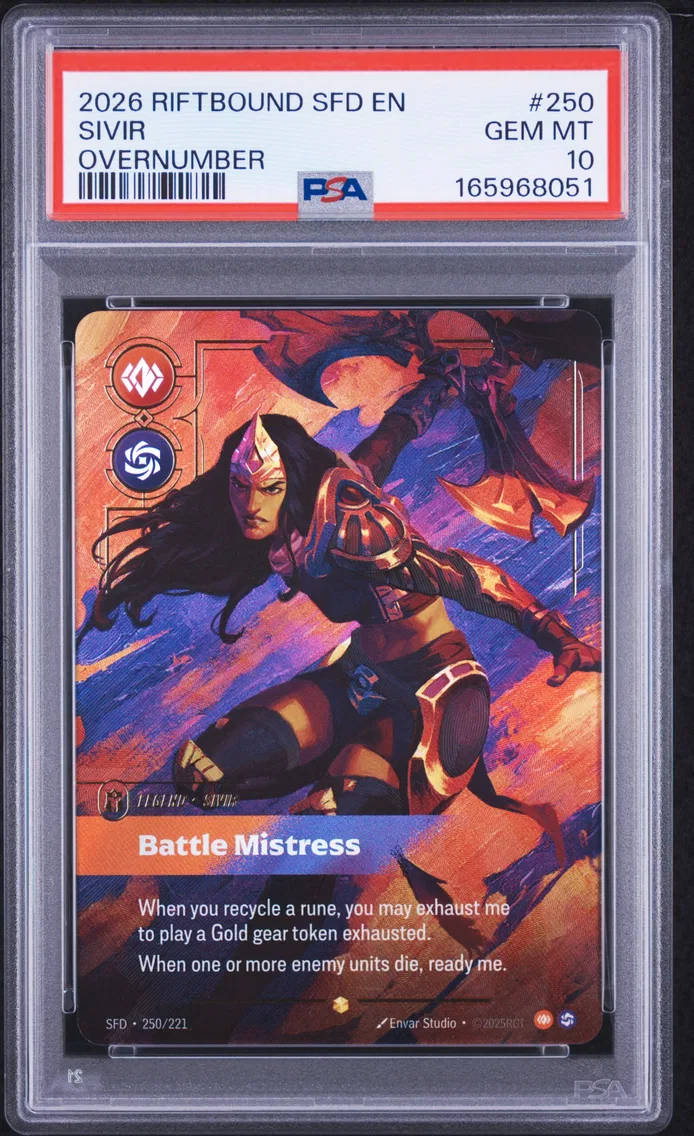2026 #250 Sivir - Battle Mistress PSA 10 Riftbound: League of Legends Sfd-Spiritforged