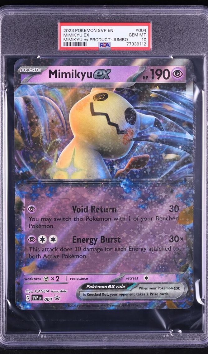 2023 #4 SCARLET & VIOLET BLACK STAR PROMO JUMBO MIMIKYU EX PSA 10 POKEMON