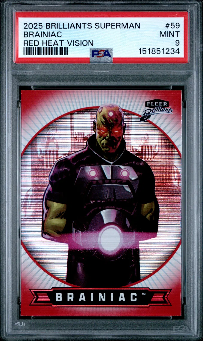 2025 #59 Brainiac PSA 9 Fleer Brilliants Superman