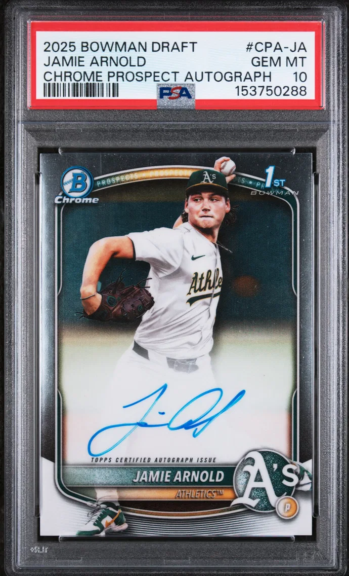 2025 #CPA-JA Jamie Arnold PSA 10 Bowman Draft Chrome Prospect Autographs
