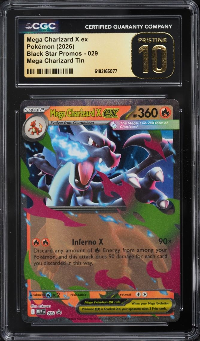 2026 Pokemon Mega Evolution Promo Tin Mega Charizard X ex #29 CGC 10 PRISTINE