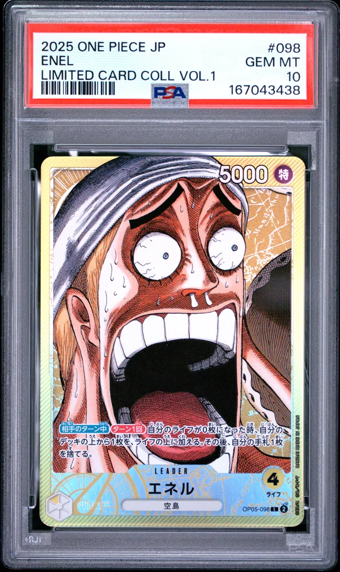 2025 #098 Enel PSA 10 One Piece Japanese Limited Card Collection Vol.1