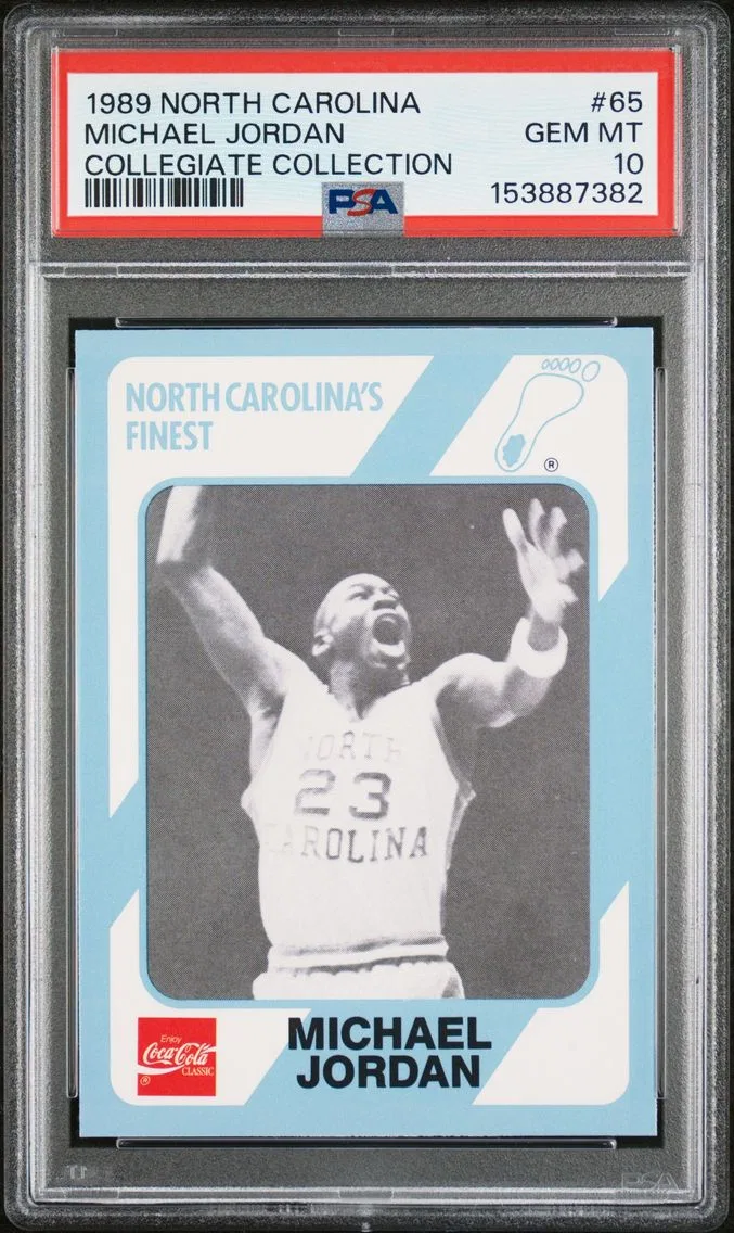 1989 #65 Michael Jordan PSA 10 Collegiate Collection North Carolina