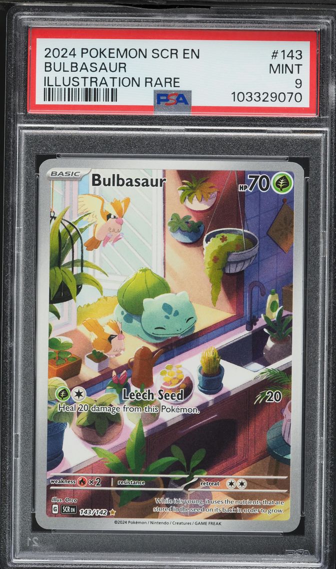 2024 #143 Bulbasaur PSA 9 Scr EN