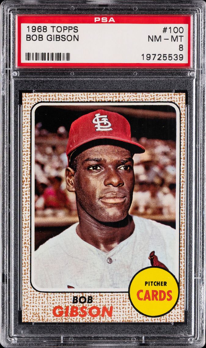 1968 #100 Bob Gibson PSA 8 Topps