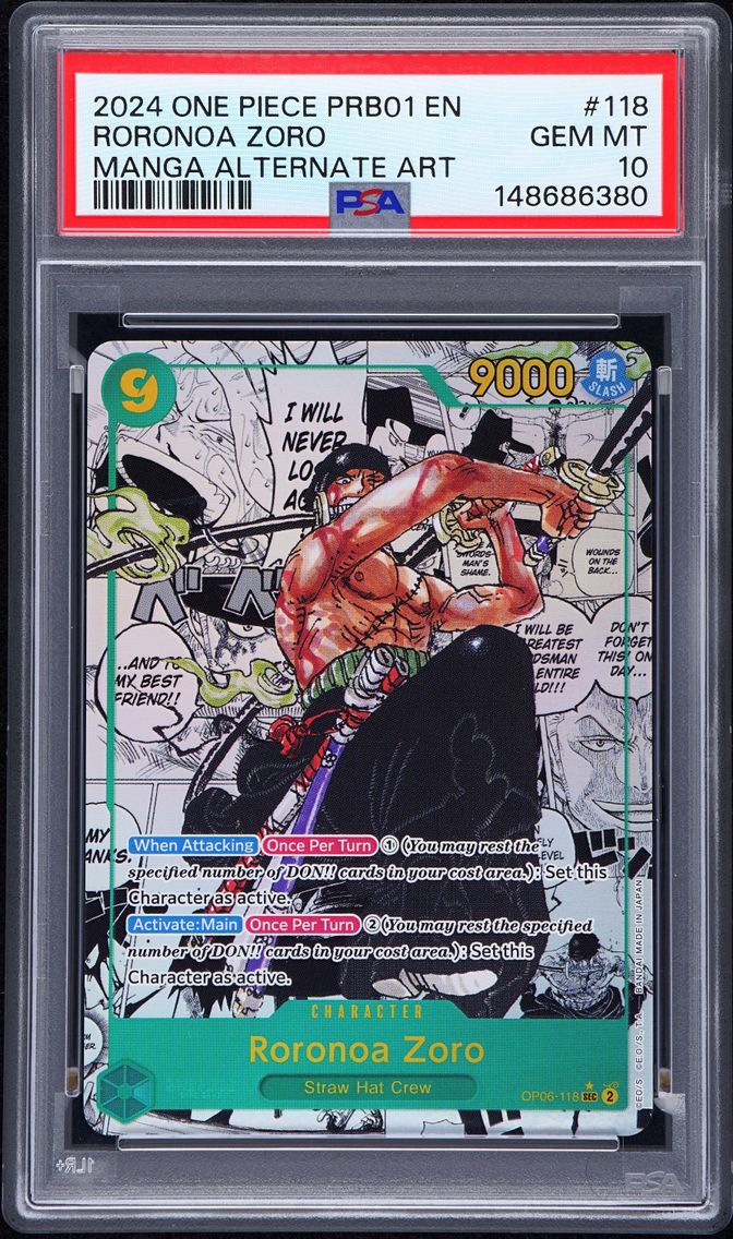 2024 #118 Roronoa Zoro PSA 10 On
