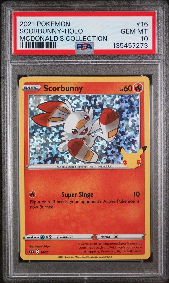 2021 #16 Scorbunny-Holo PSA 10 M