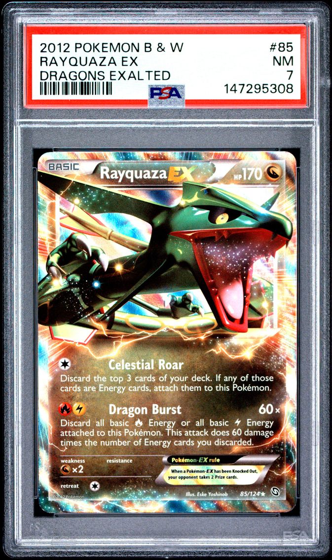 2012 #85 Rayquaza EX PSA 7 Black & White Dragons Exalted
