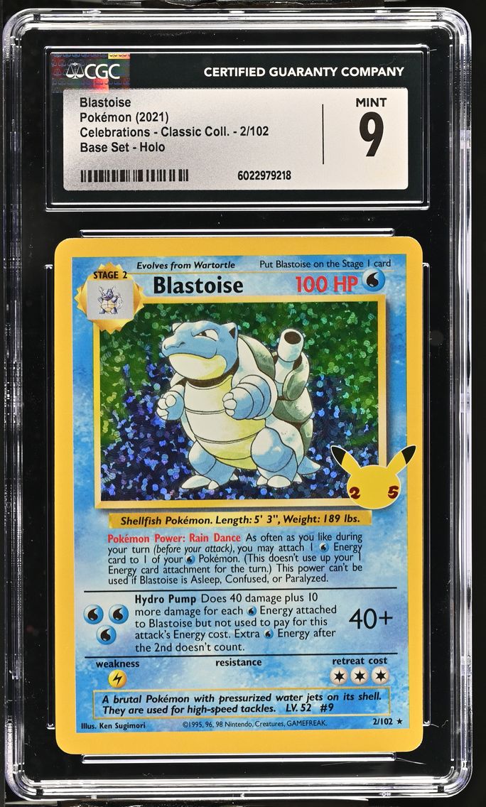 2021 #2 Blastoise CGC 9 Celebrations - Classic Collection - English