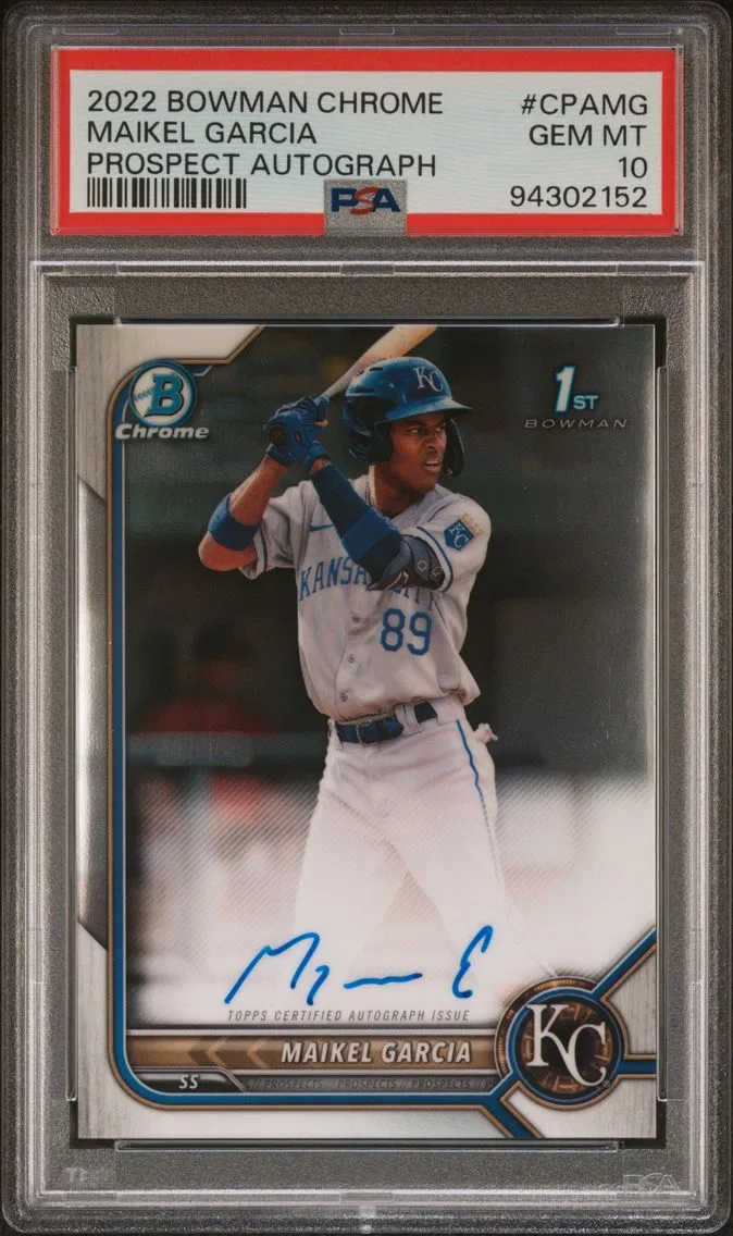 2022 #CPAMG Maikel Garcia PSA 10 Bowman Chrome Prospect Autographs