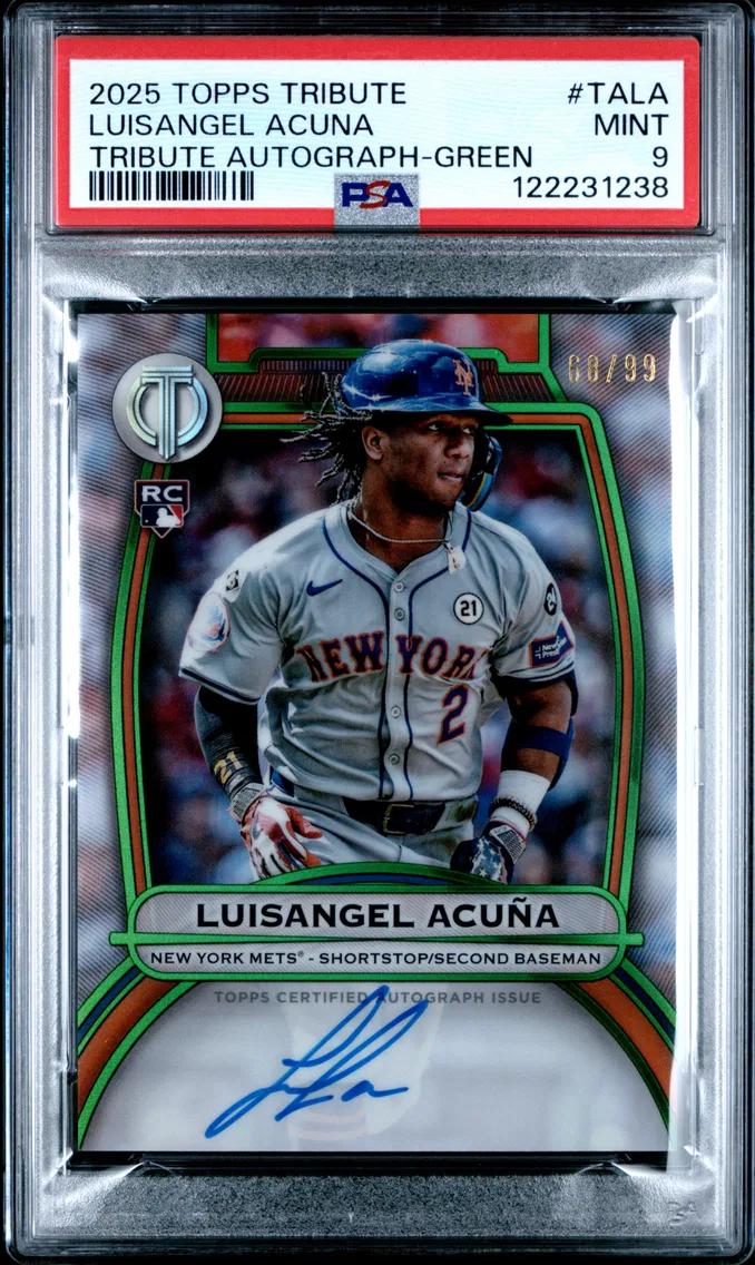 2025 #TALA Luisangel Acuna PSA 9 Topps Tribute Tribute Autographs