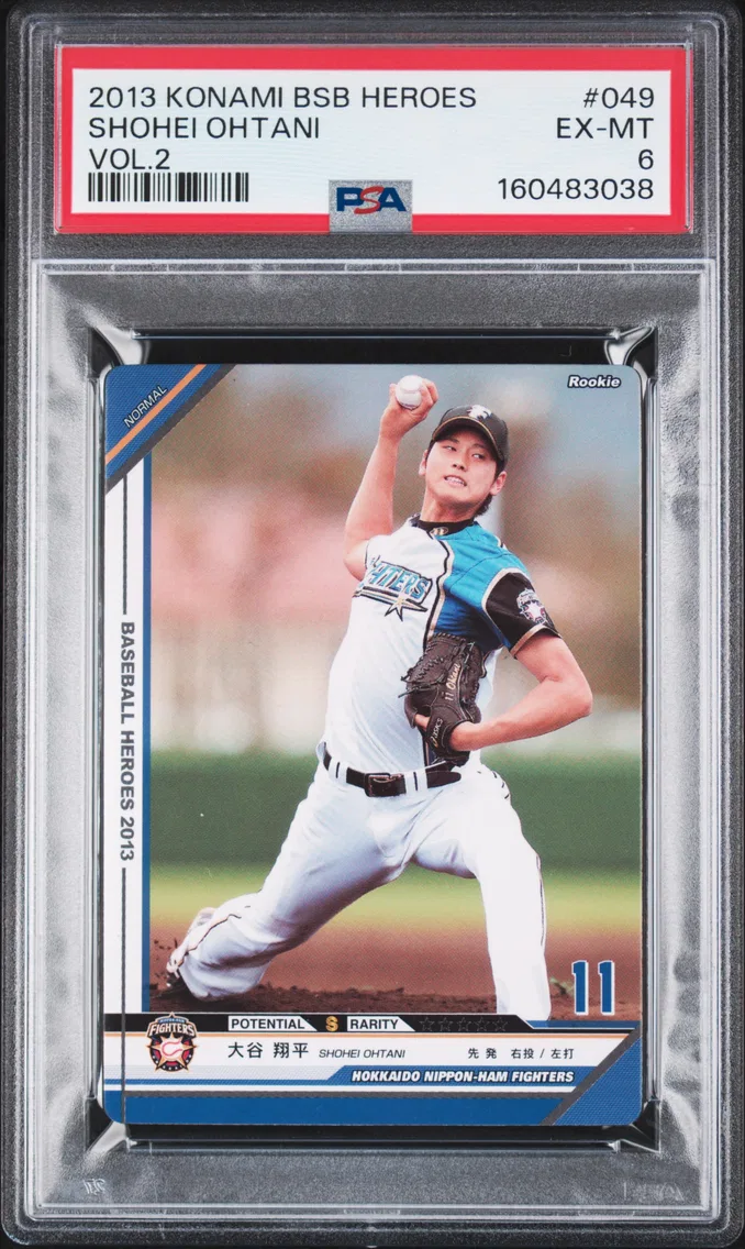 2013 #049 Shohei Ohtani PSA 6 Konami Baseball Heroes Vol.2