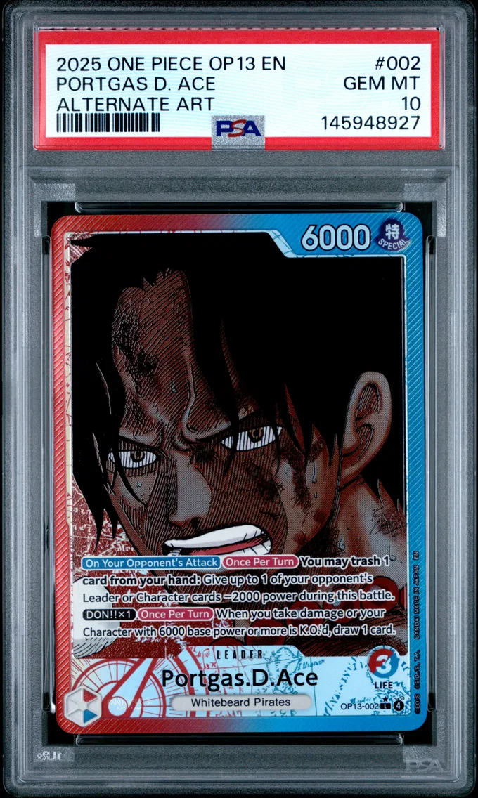 2025 #002 Portgas D. Ace PSA 10 One Piece OP13-Carrying on His Will