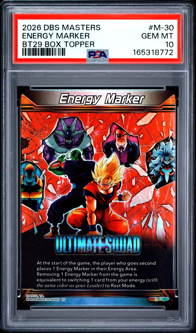 2026 #M-30 Energy Marker PSA 10 Dragon Ball Super Card Game Masters Series 29 Fearsome Rivals
