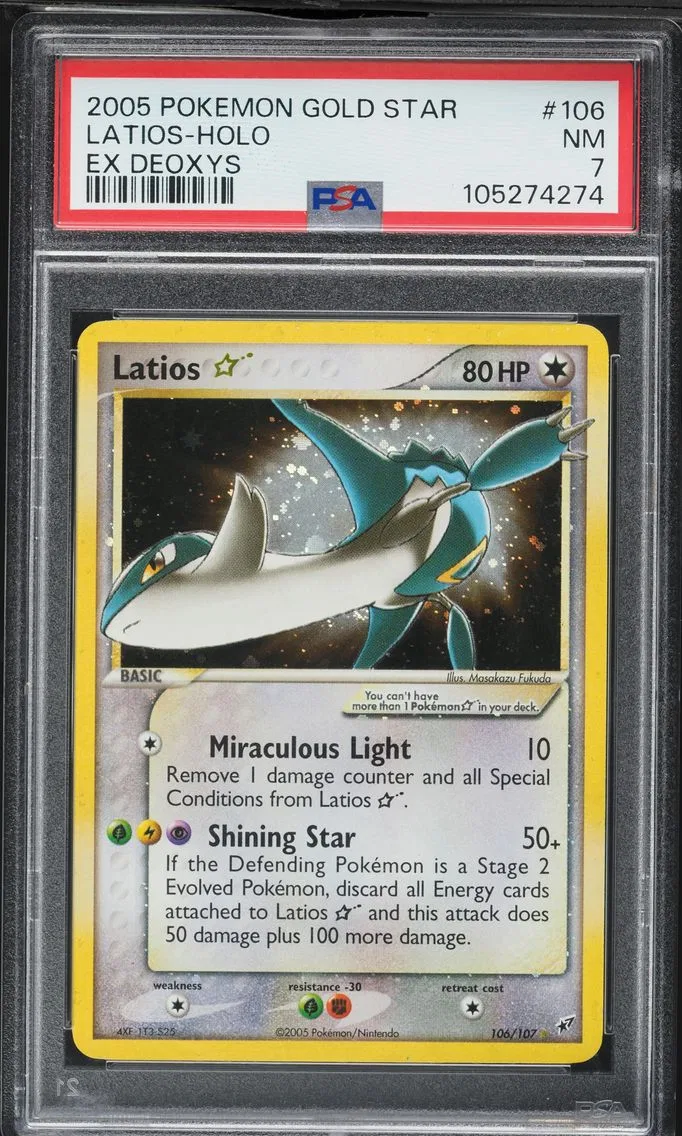 2005 #106 Latios-Holo PSA 7 EX Deoxys Pokemon