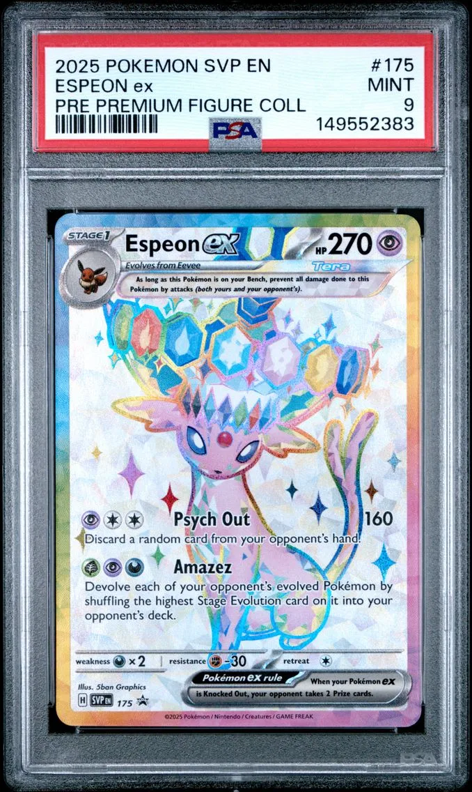 2025 #175 Espeon EX PSA 9 Svp EN-SV Black Star Promo