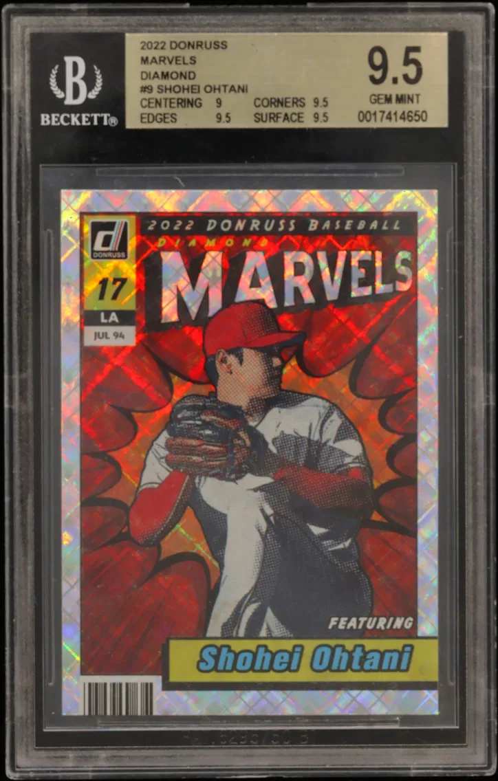 2022 #9 Shohei Ohtani BGS 9.5 Donruss Marvels Diamond