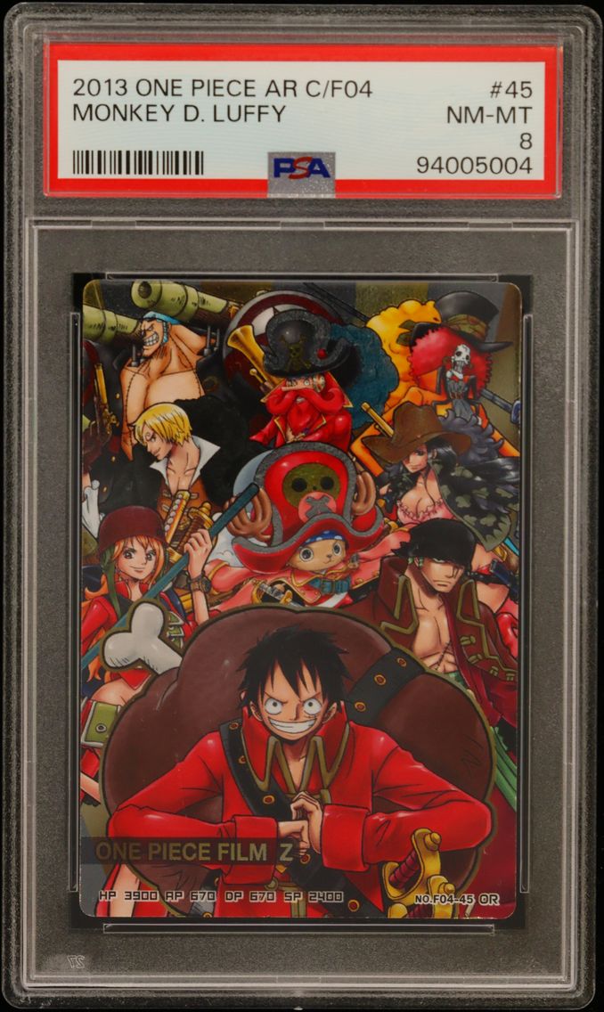 2013 #45 Monkey D. Luffy PSA 8 Carddass One Piece Japanese AR Carddass Formation 04