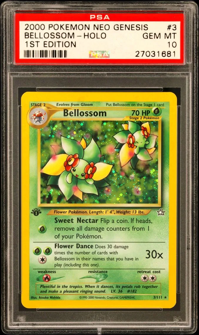 2000 #3 Bellossom-Holo PSA 10 Neo Genesis 1st Edition