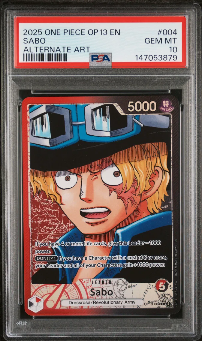 2025 #004 Sabo PSA 10 One Piece OP13-Carrying on His Will