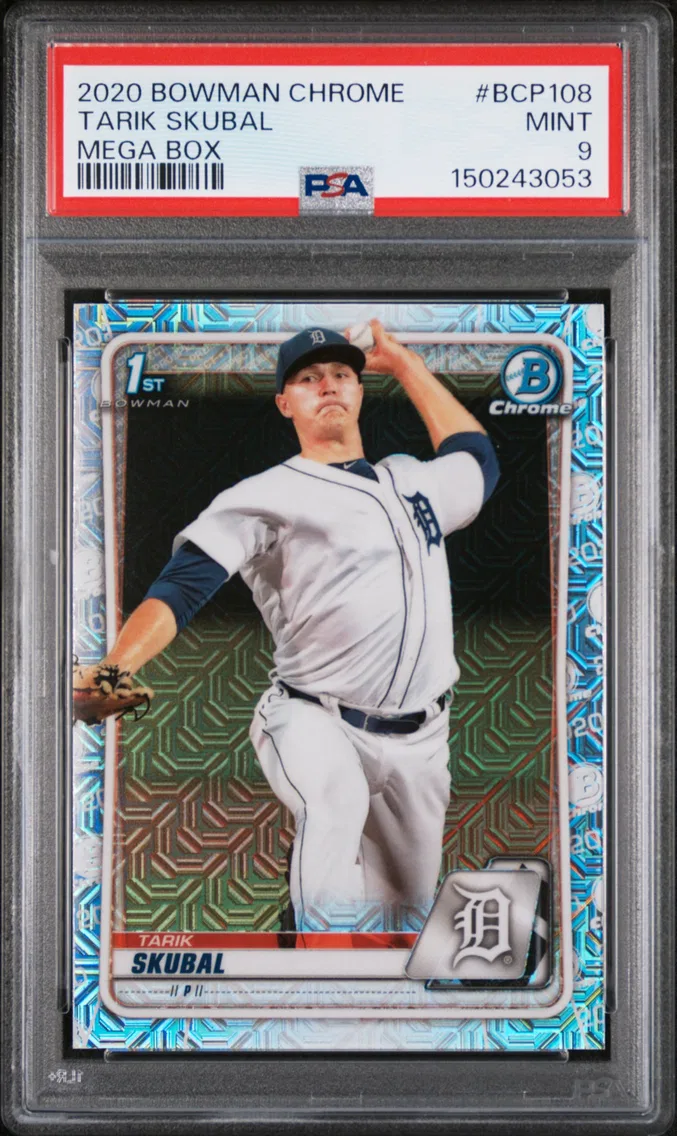 2020 #BCP108 Tarik Skubal PSA 9 Bowman Chrome Mega Box