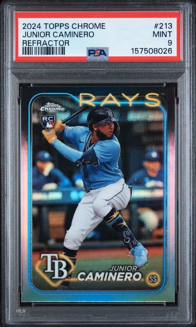 2024 #213 Junior Caminero PSA 9 Topps Chrome