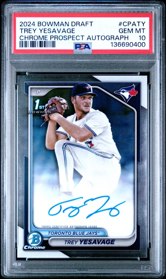 2024 #CPATY Trey Yesavage PSA 10 Bowman Draft Chrome Prospect Autographs
