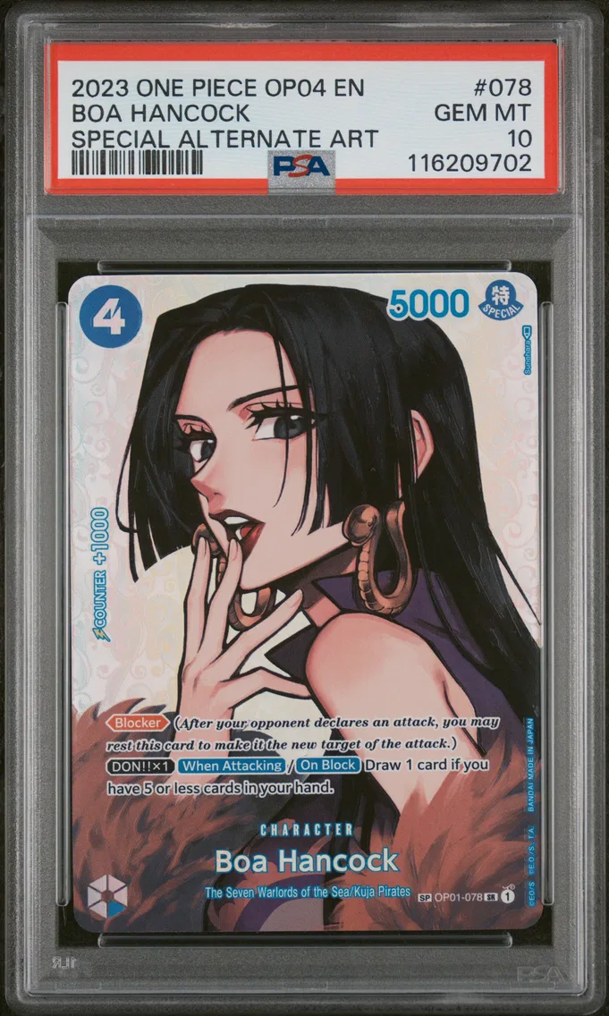 2023 #078 Boa Hancock PSA 10 One Piece OP04-Kingdoms of Intrigue