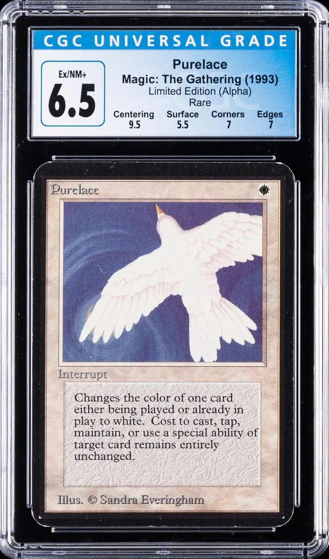 1993 PURELACE CGC 6.5 MAGIC:  THE GATHERING LIMITED EDITION (ALPHA) | RARE