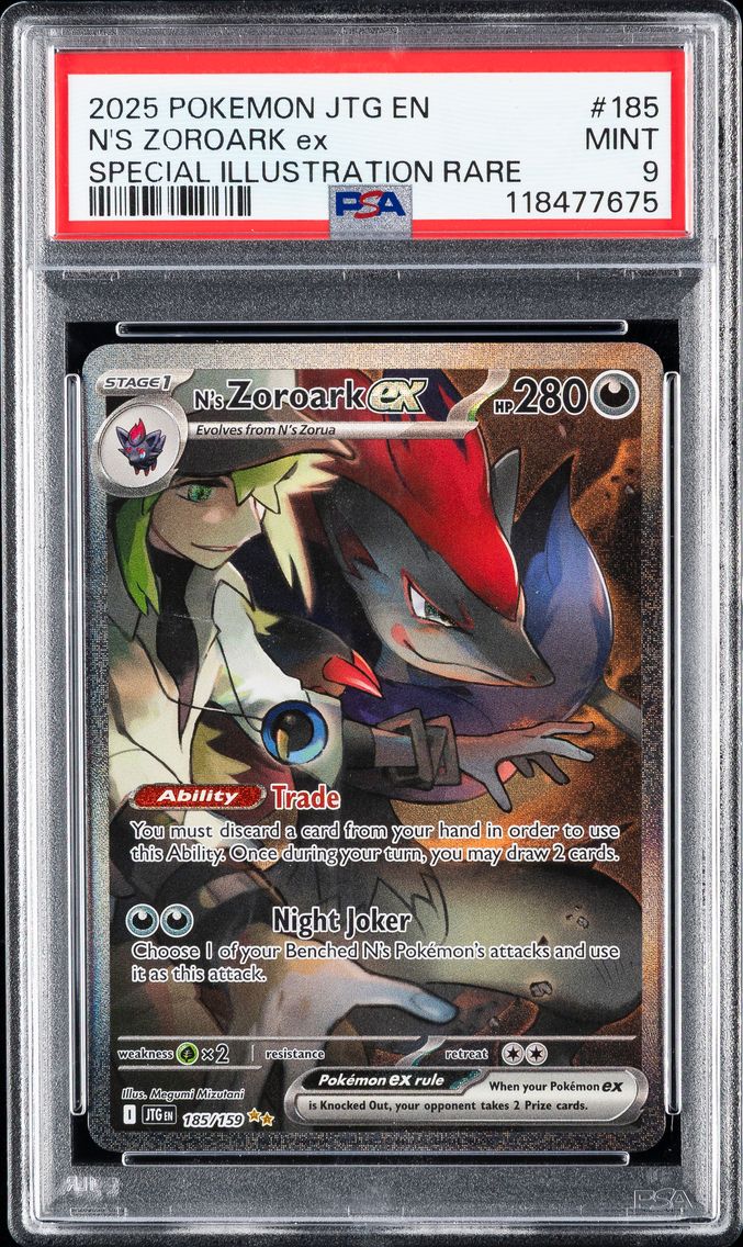 2025 #185 N's Zoroark EX PSA 9 Jtg EN-Journey Together Pokemon