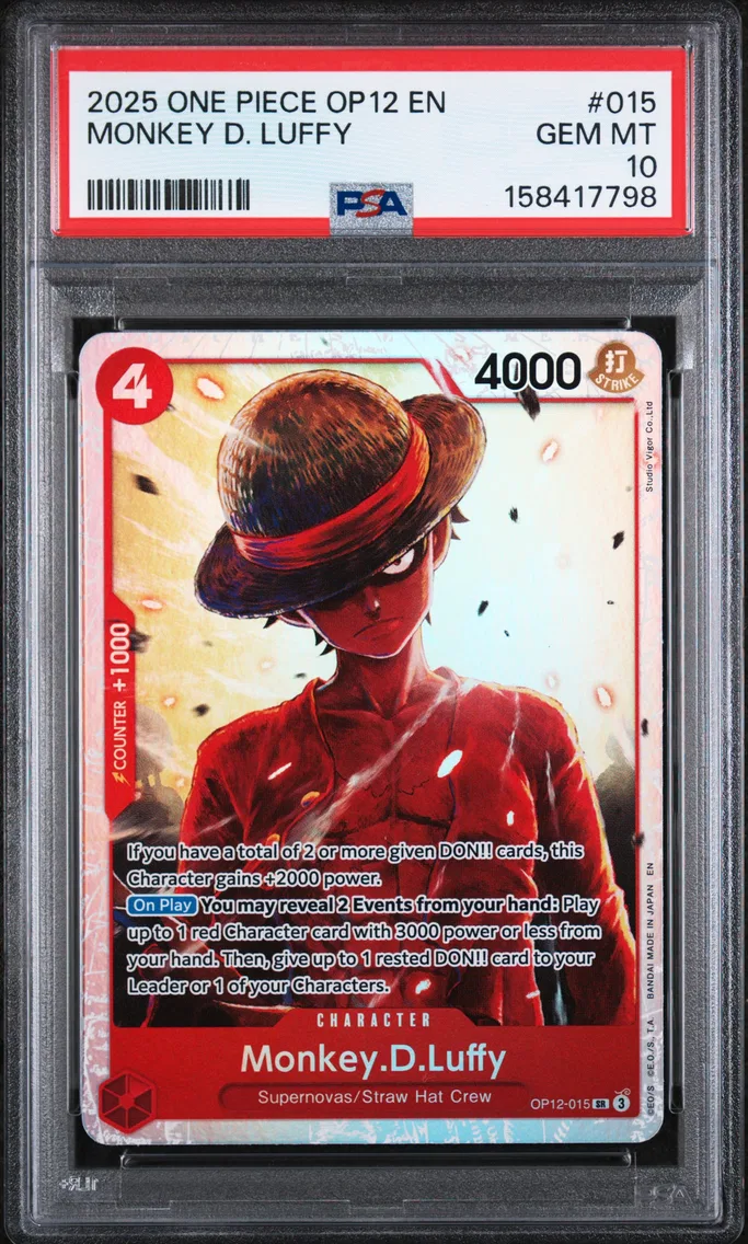 2025 #015 Monkey D. Luffy PSA 10 One Piece OP12-Legacy of the Master