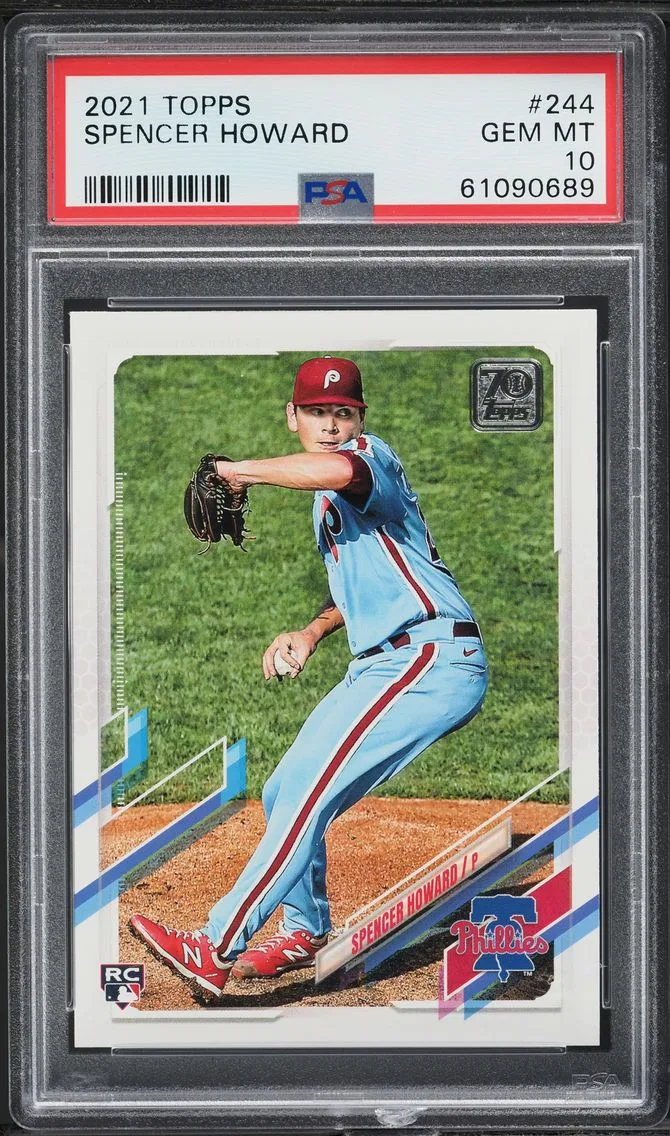 2021 Topps Spencer Howard ROOKIE #244 PSA 10 GEM MINT