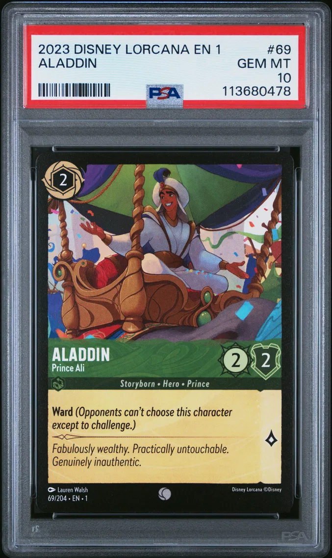 2023 #69 Aladdin - Prince Ali PSA 10 Disney Lorcana EN 1-the First Chapter