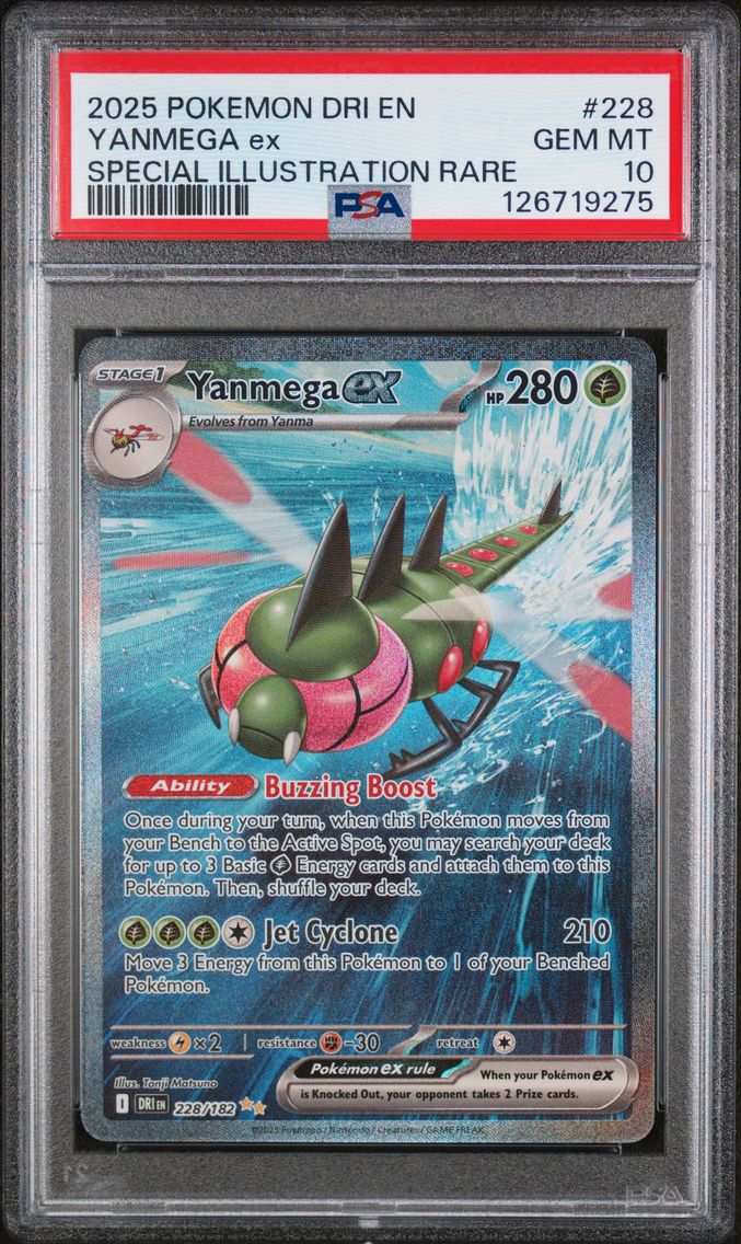 2025 #228 Yanmega EX PSA 10 Dri EN-Destined Rivals Pokemon