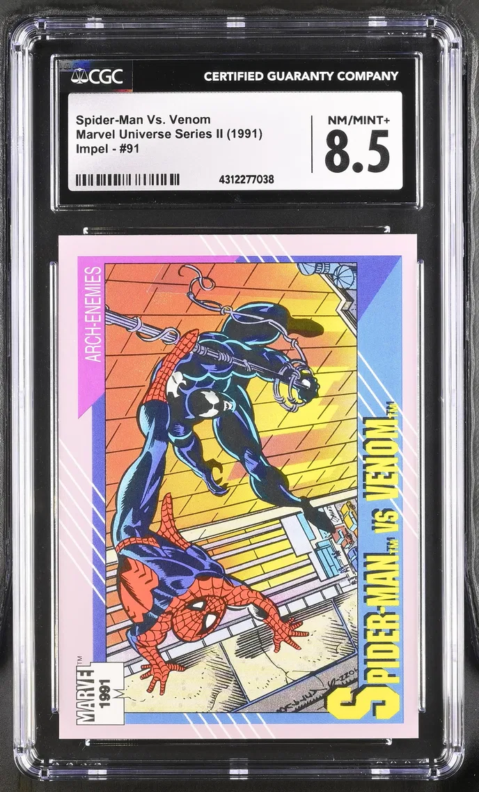 1991 #91 Spider-Man Vs. Venom CGC 8.5 Marvel Universe Series II - English