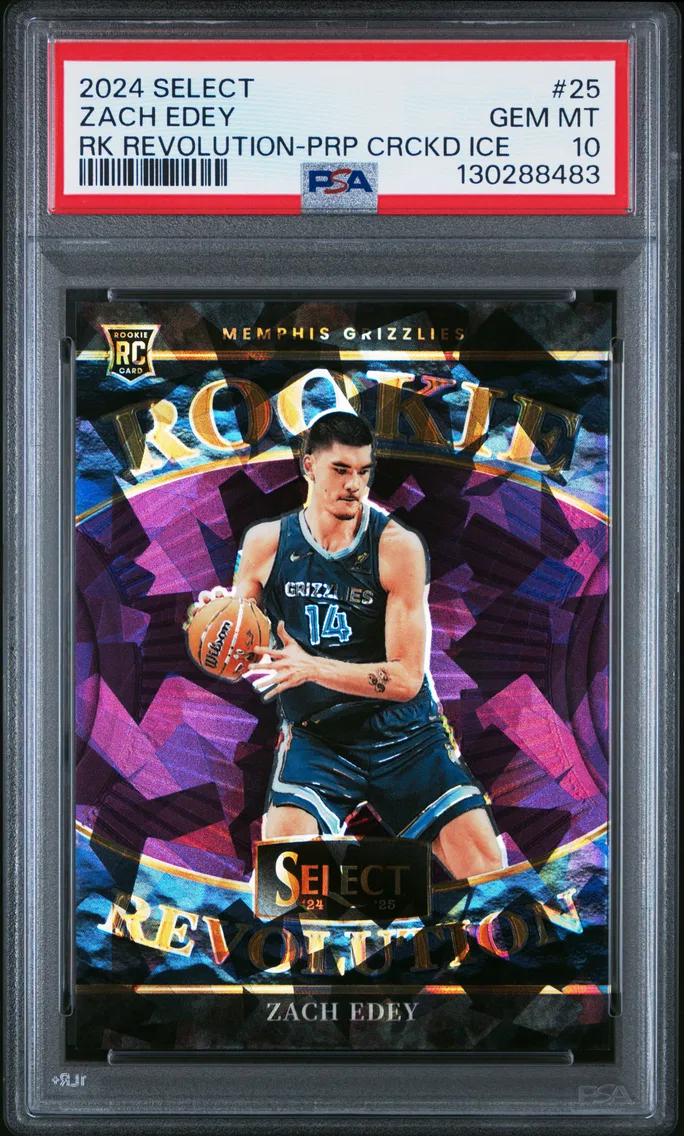 2024 #25 Zach Edey PSA 10 Panini Select Rookie Revolution