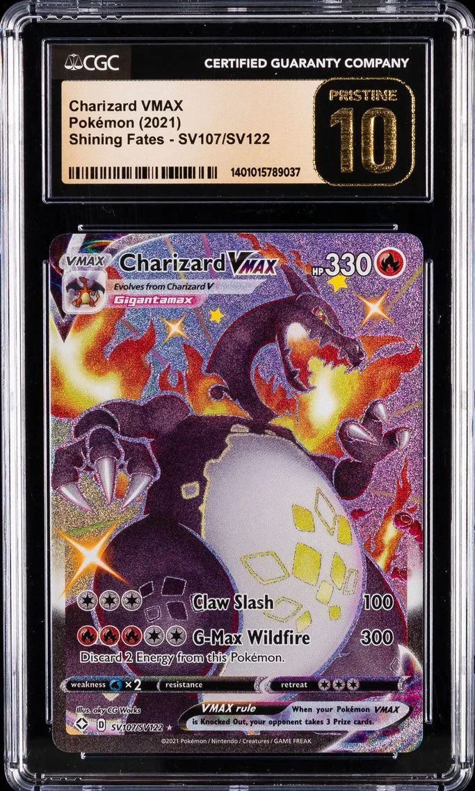 2021 #SV107 Charizard VMAX 2021 CGC 10 Perfect Shining Fates POKEMON