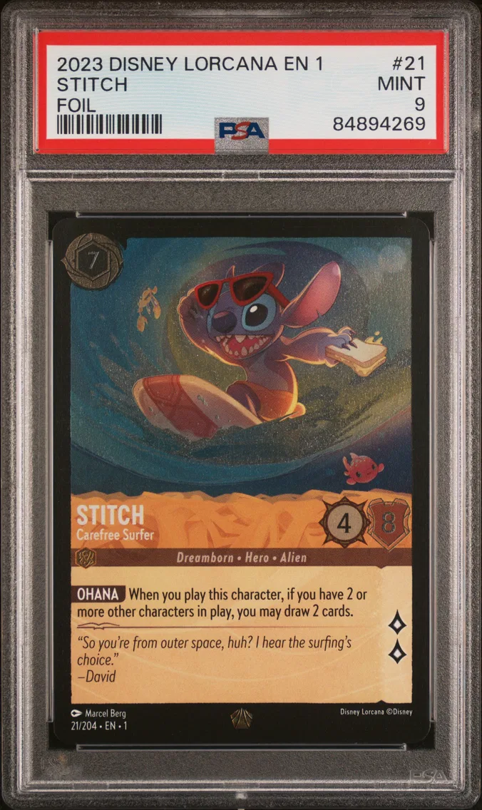 2023 #21 STITCH PSA 9 Disney Lorcana EN 1-the First Chapter