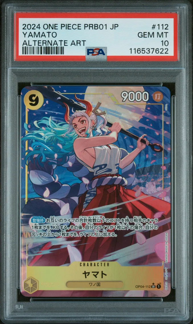 2024 #112 Yamato PSA 10 One Piece Japanese PRB01-Premium Booster -One Piece Card the Best-