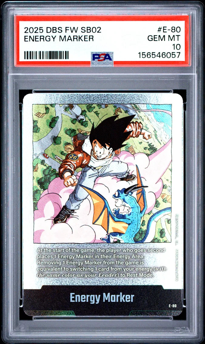2025 #E-80 Energy Marker PSA 10 Dragon Ball Super Card Game Fusion World Manga Booster 02