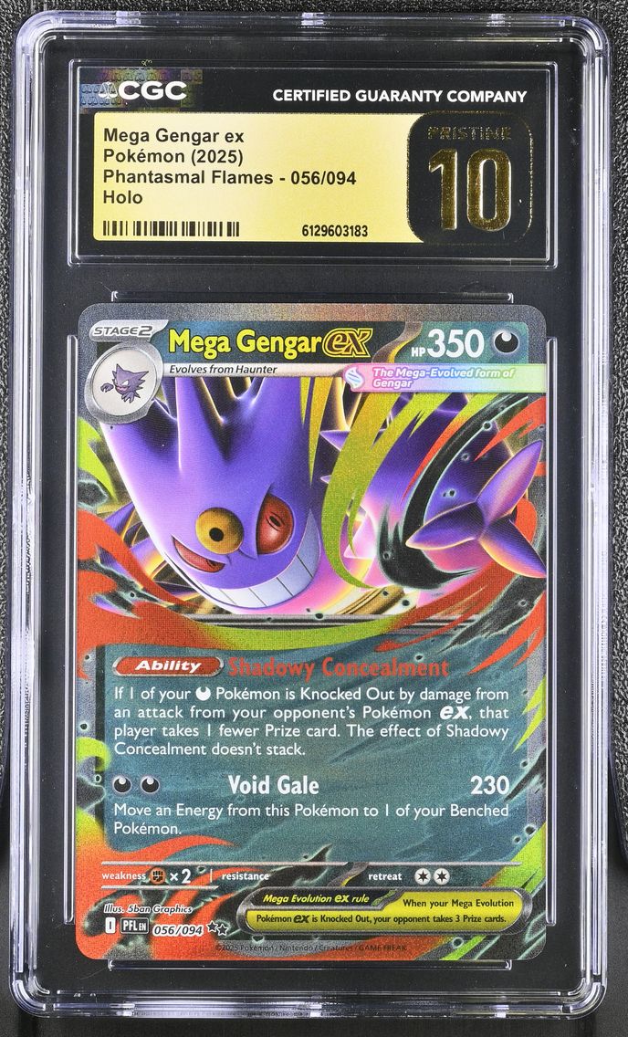 2025 #056 Mega Gengar ex CGC 10 Pristine Phantasmal Flames - PFL EN - English
